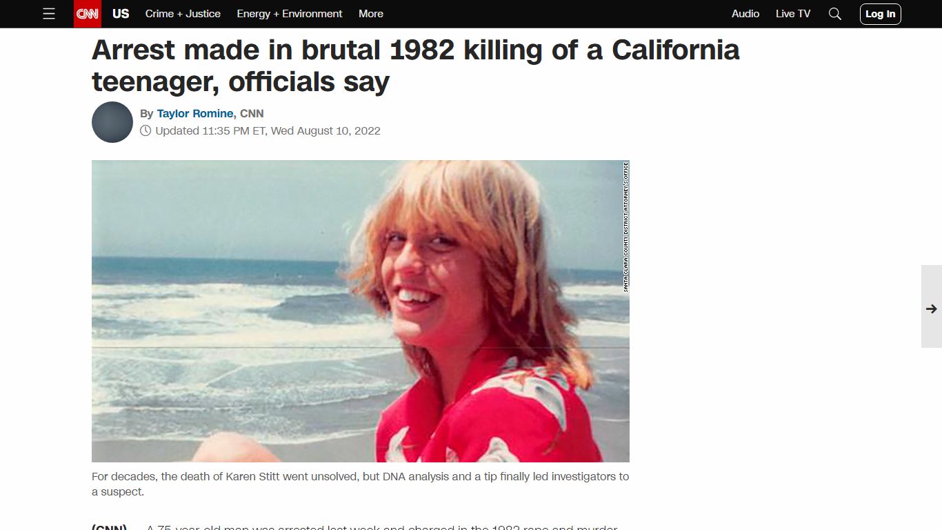 Karen Stitt: Arrest made in brutal 1982 killing of a California ...